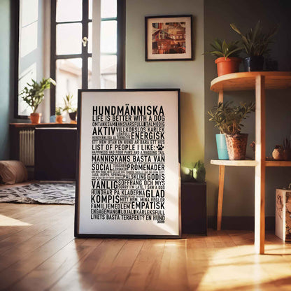 Hundmänniska Text Poster
