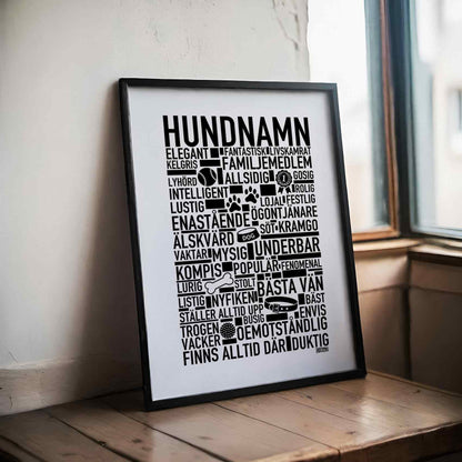 Valfritt Hundnamn Text Poster