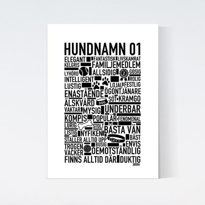 Valfritt Hundnamn Text Poster