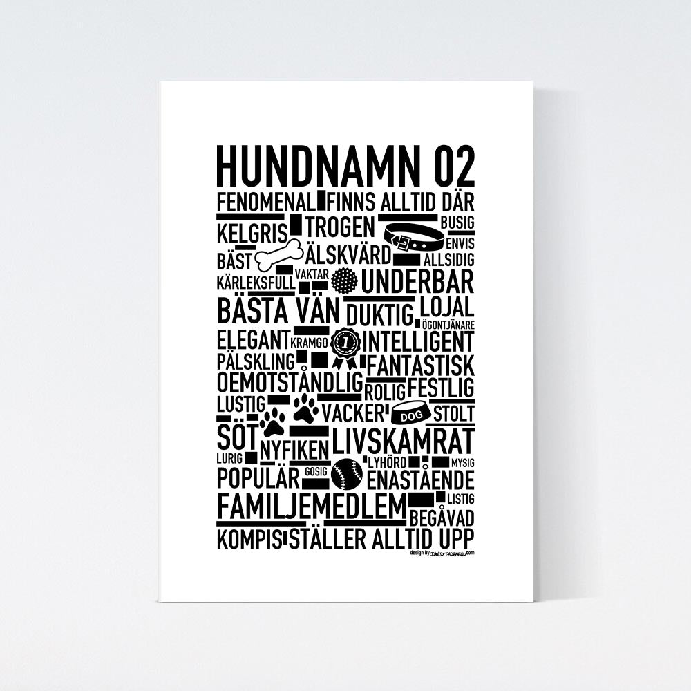 Valfritt Hundnamn Text Poster