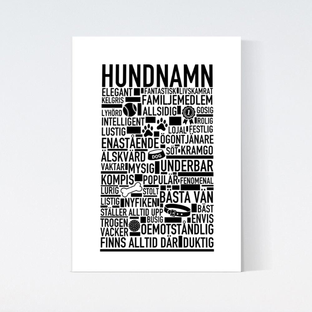 Personlig Hundtavla Text Poster