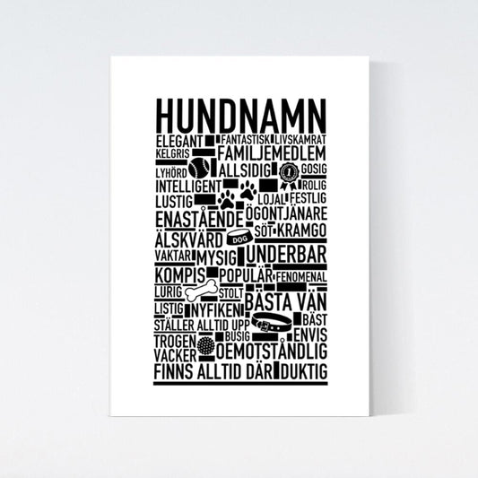 Personlig Hundtavla Text Poster