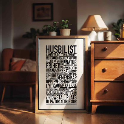 Husbilist Text Poster