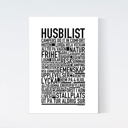 Husbilist Text Poster