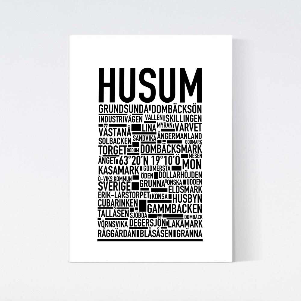 Husum Text Poster