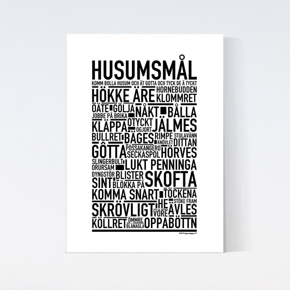 Husumsmål Dialekt Text Poster