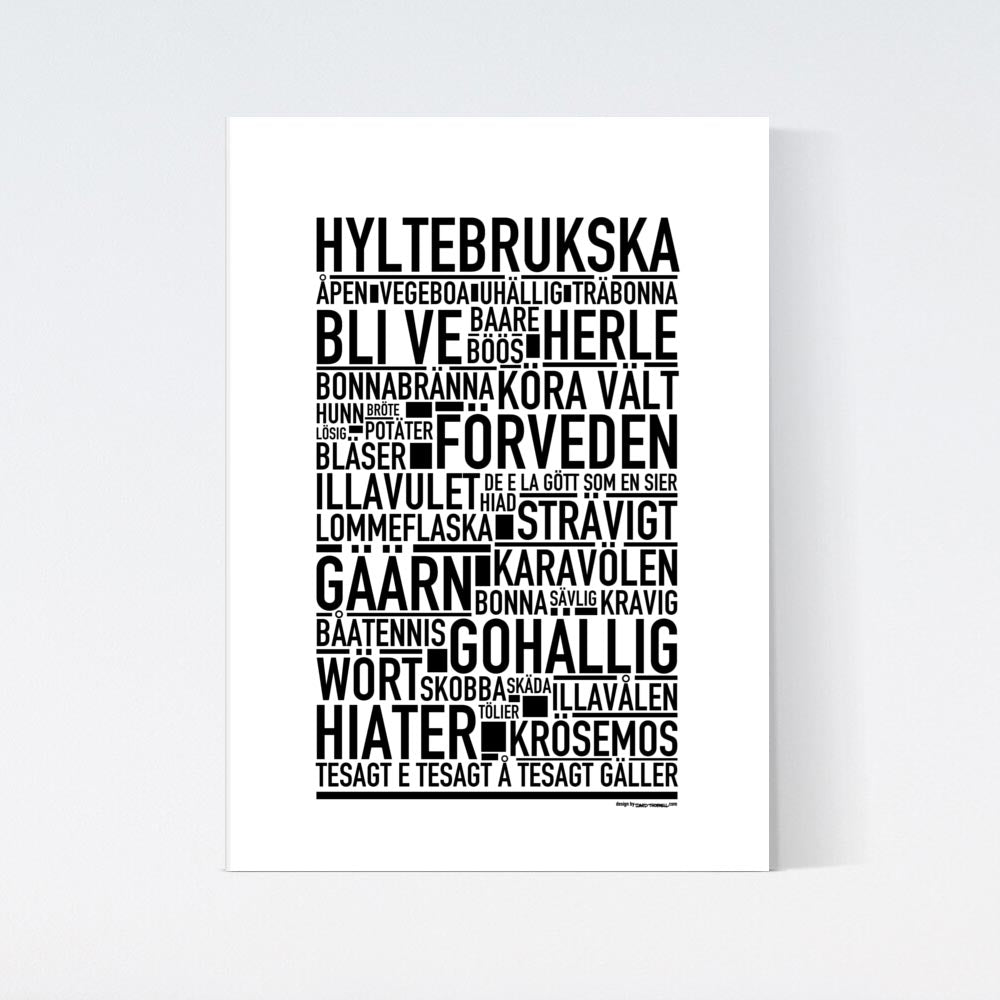 Hyltebrukska Dialekt Text Poster