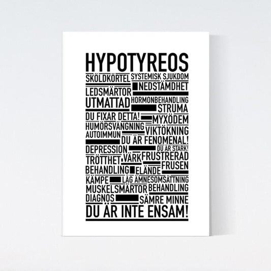 Hypotyreos Text Poster