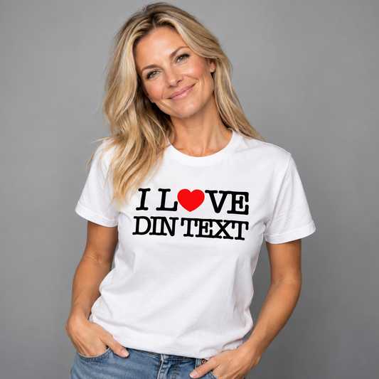 I Love (DIN TEXT) T-shirt