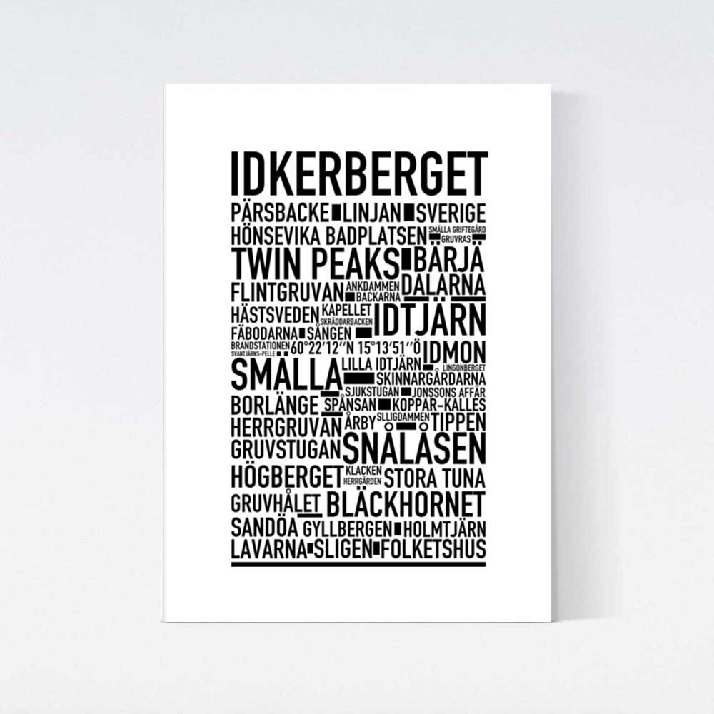 Idkerberget Text Poster