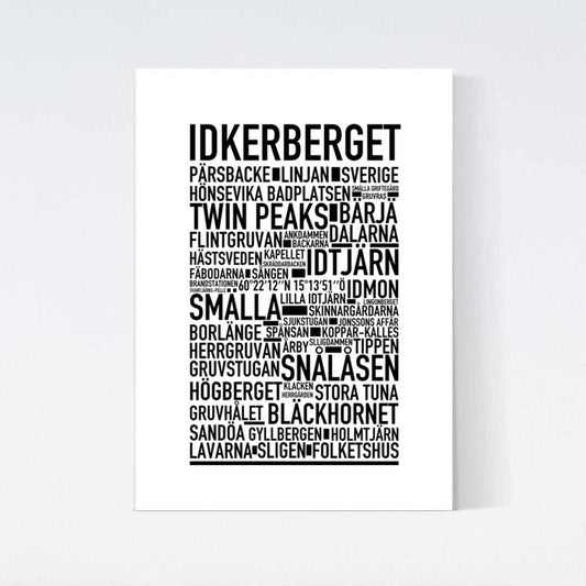 Idkerberget Text Poster