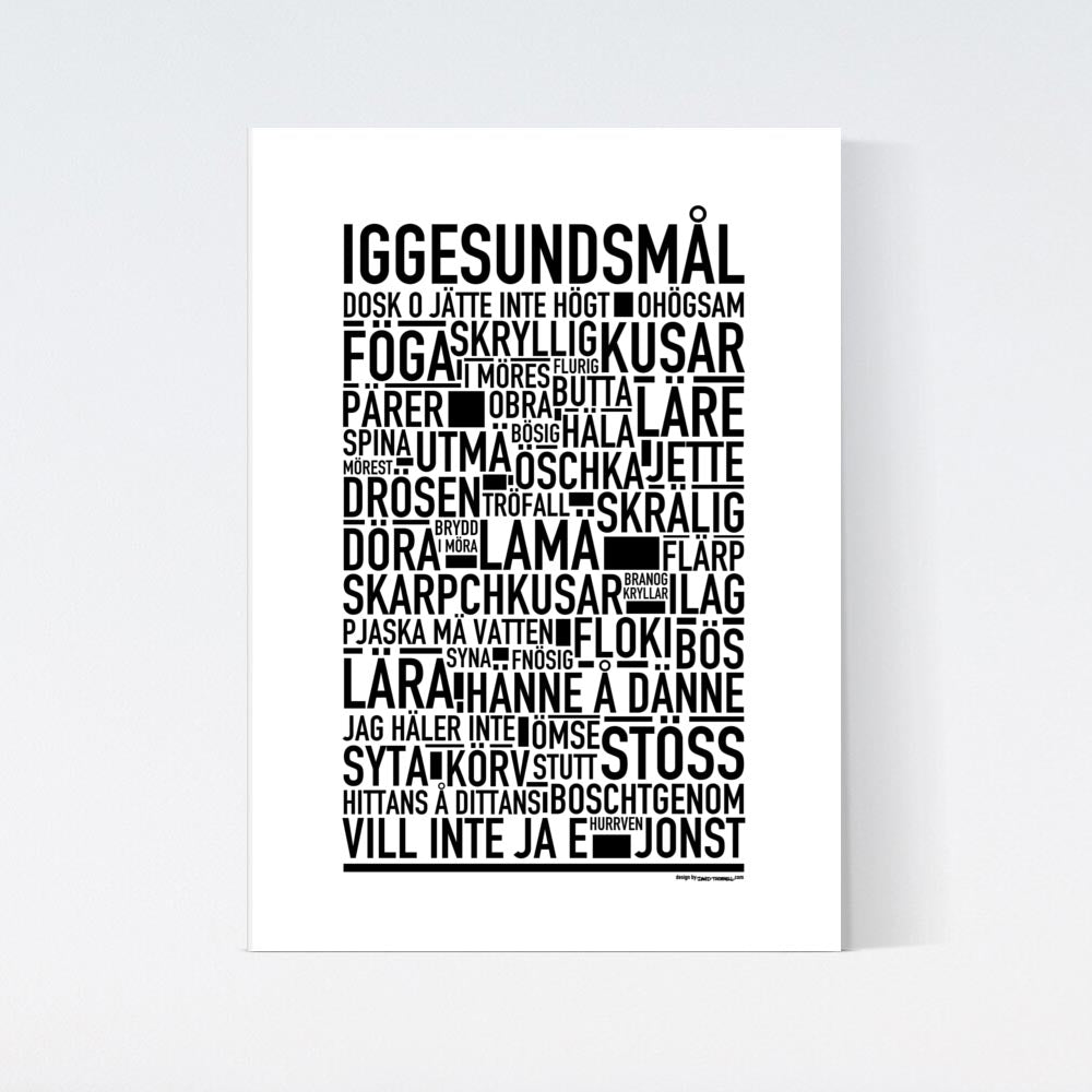 Iggesundsmål Dialekt Text Poster