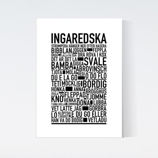 Ingaredska Dialekt Text Poster