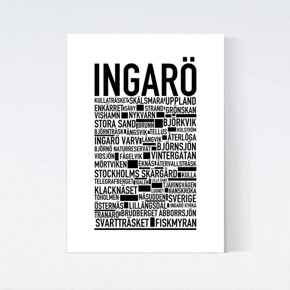 Ingarö Text Poster