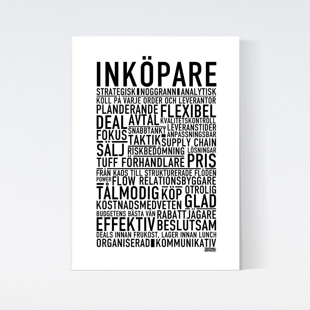 Inköpare Text Poster