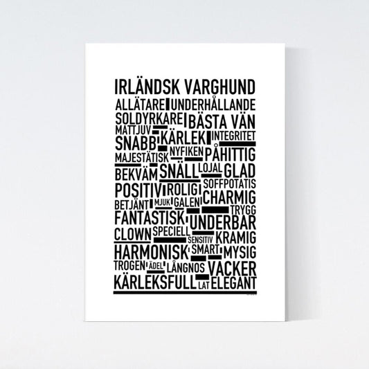 Irländsk Varghund Text Poster