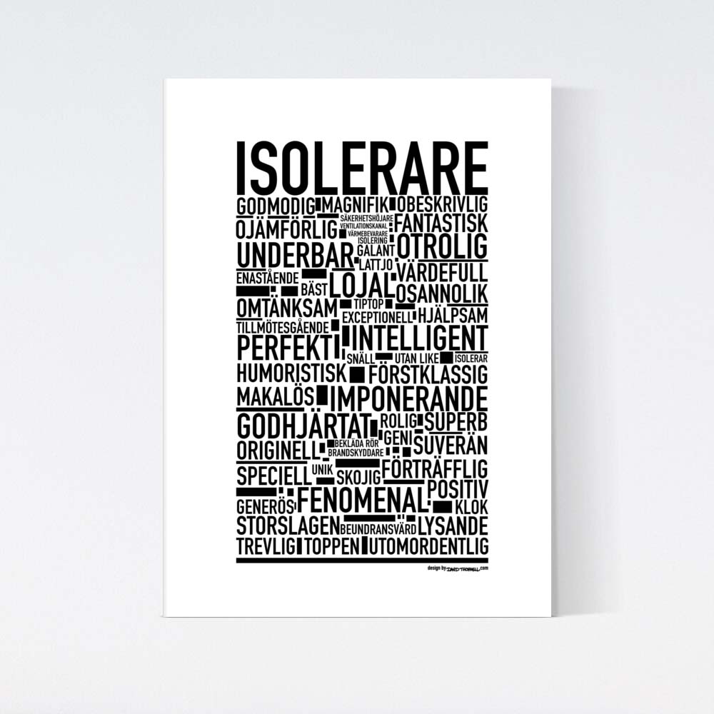 Isolerare Text Poster
