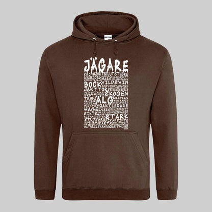 Jägare Graffiti Text Hoodie