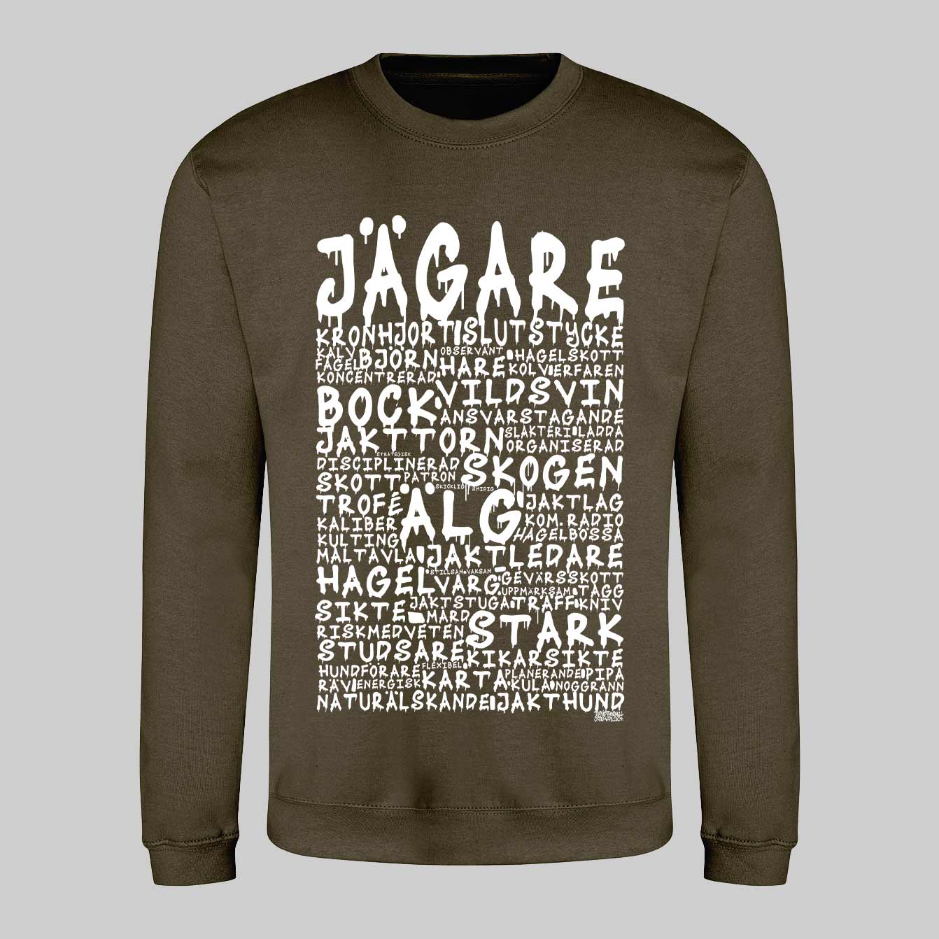 Jägare Graffiti Text Sweatshirt