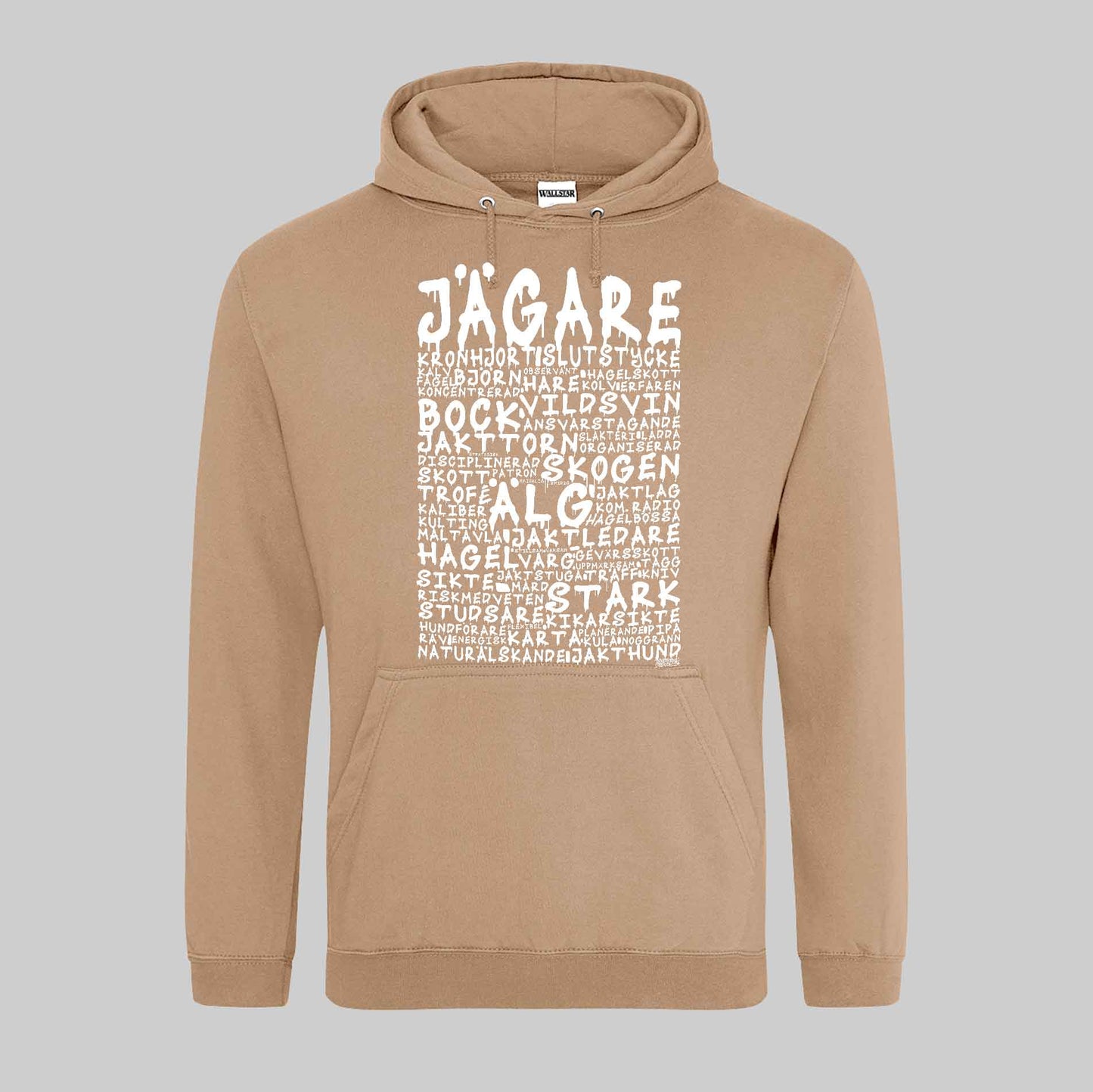 Jägare Graffiti Text Hoodie