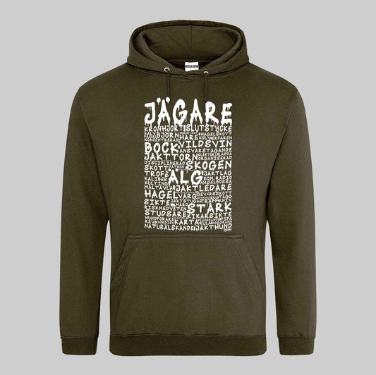 Jägare Graffiti Text Hoodie