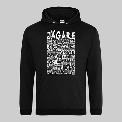 Jägare Graffiti Text Hoodie