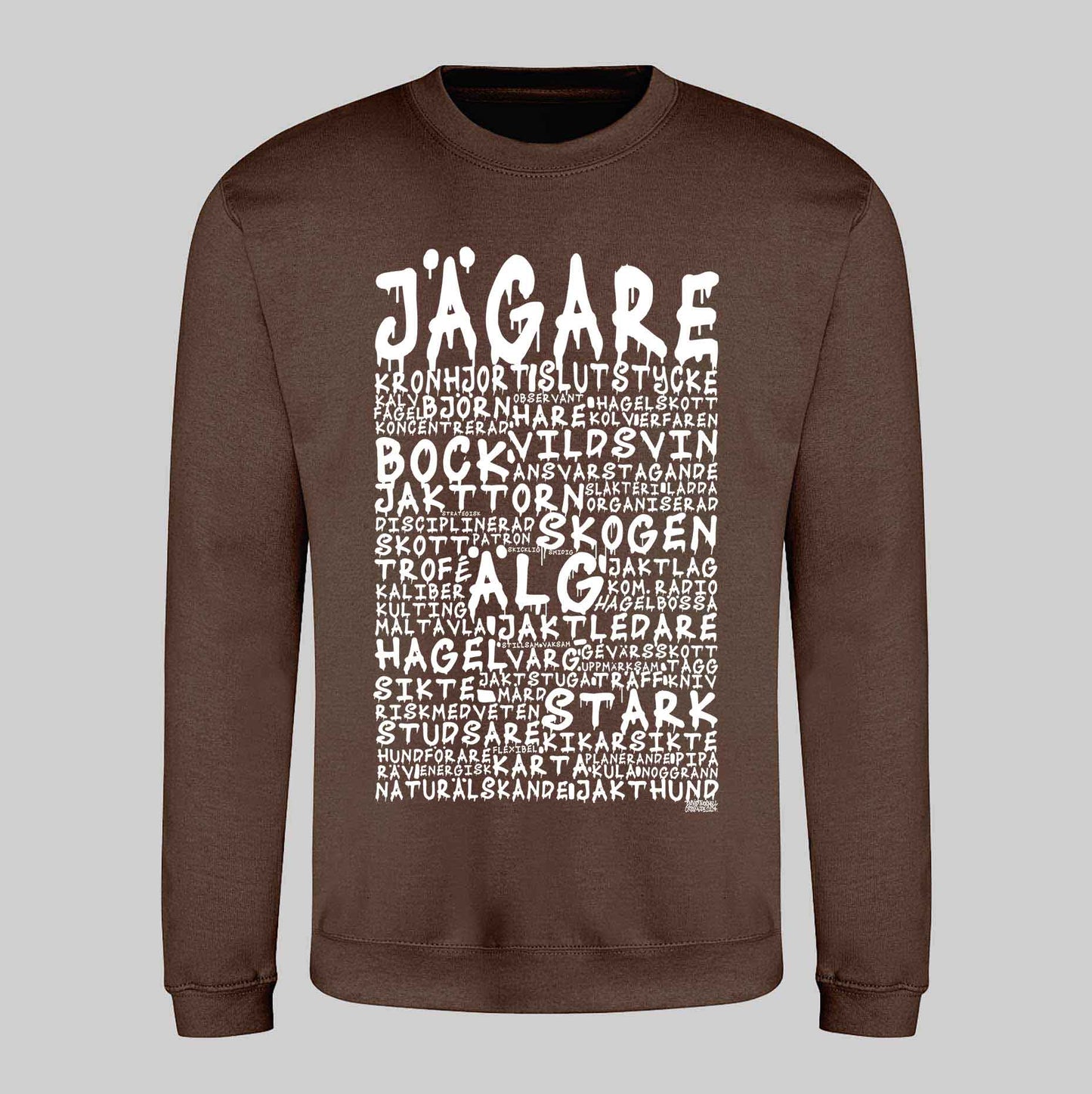 Jägare Graffiti Text Sweatshirt