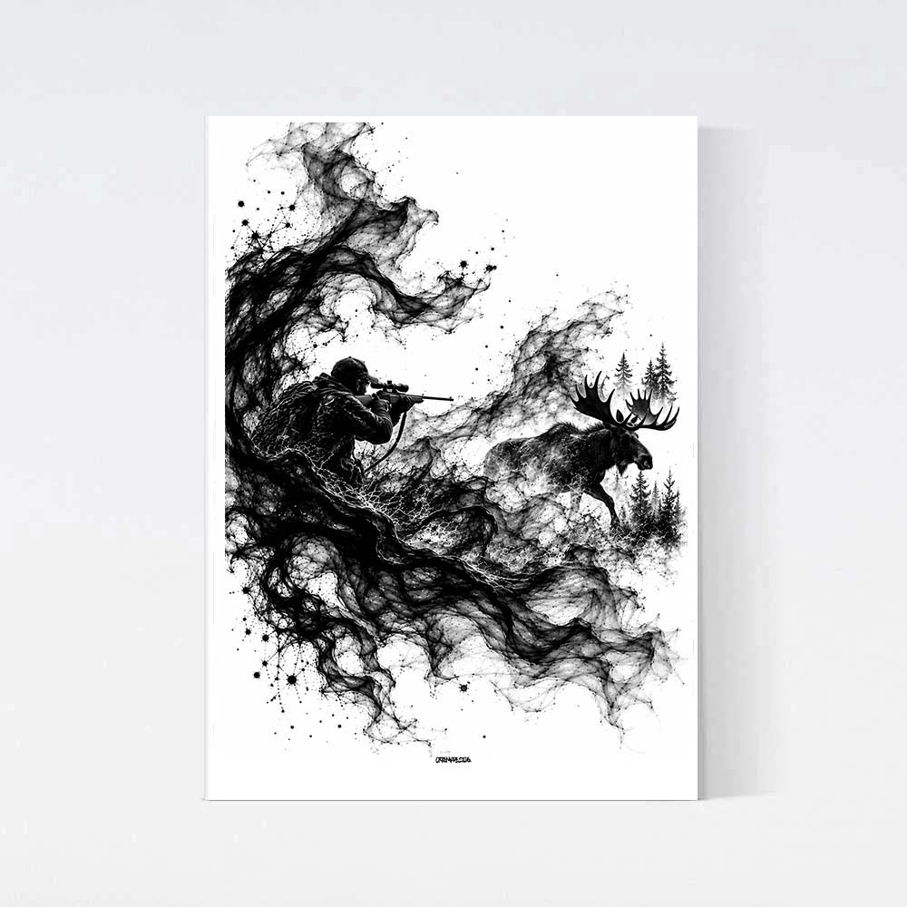 Jägare Älg Smoke Poster