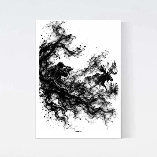 Jägare Älg Smoke Poster