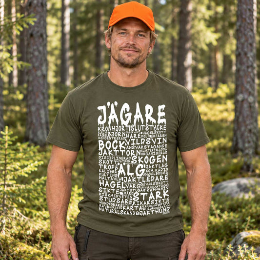 Jägare Graffiti Text T-shirt