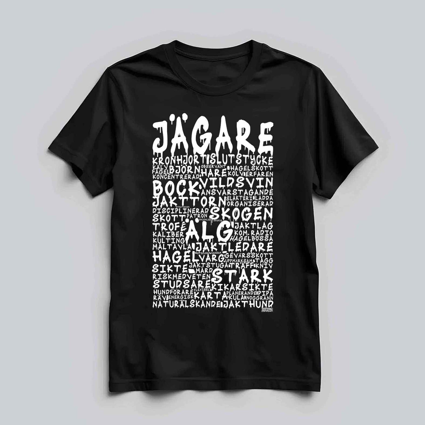 Jägare Graffiti Text T-shirt