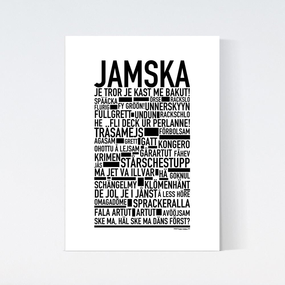 Jamska Dialekt Text Poster