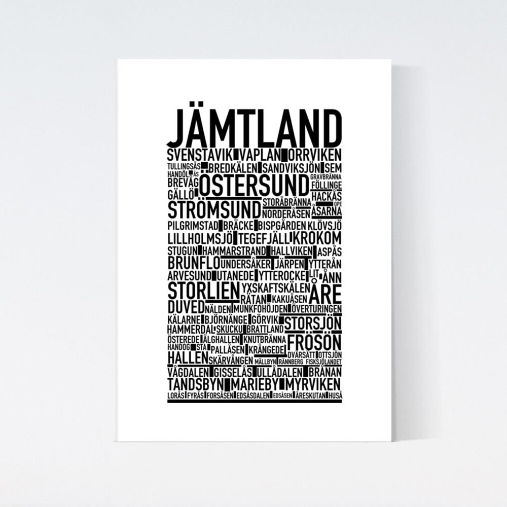 Jämtland Landskap Text Poster