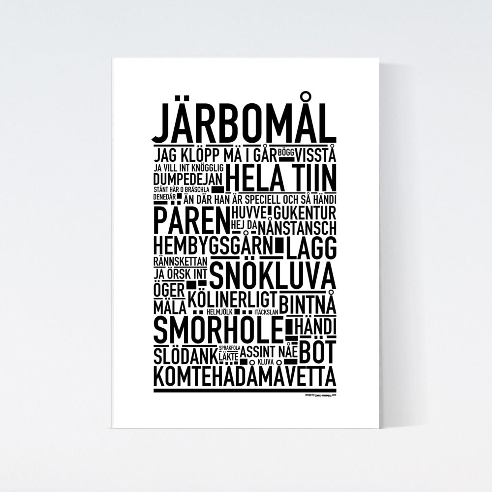 Järbomål Dialekt Text Poster