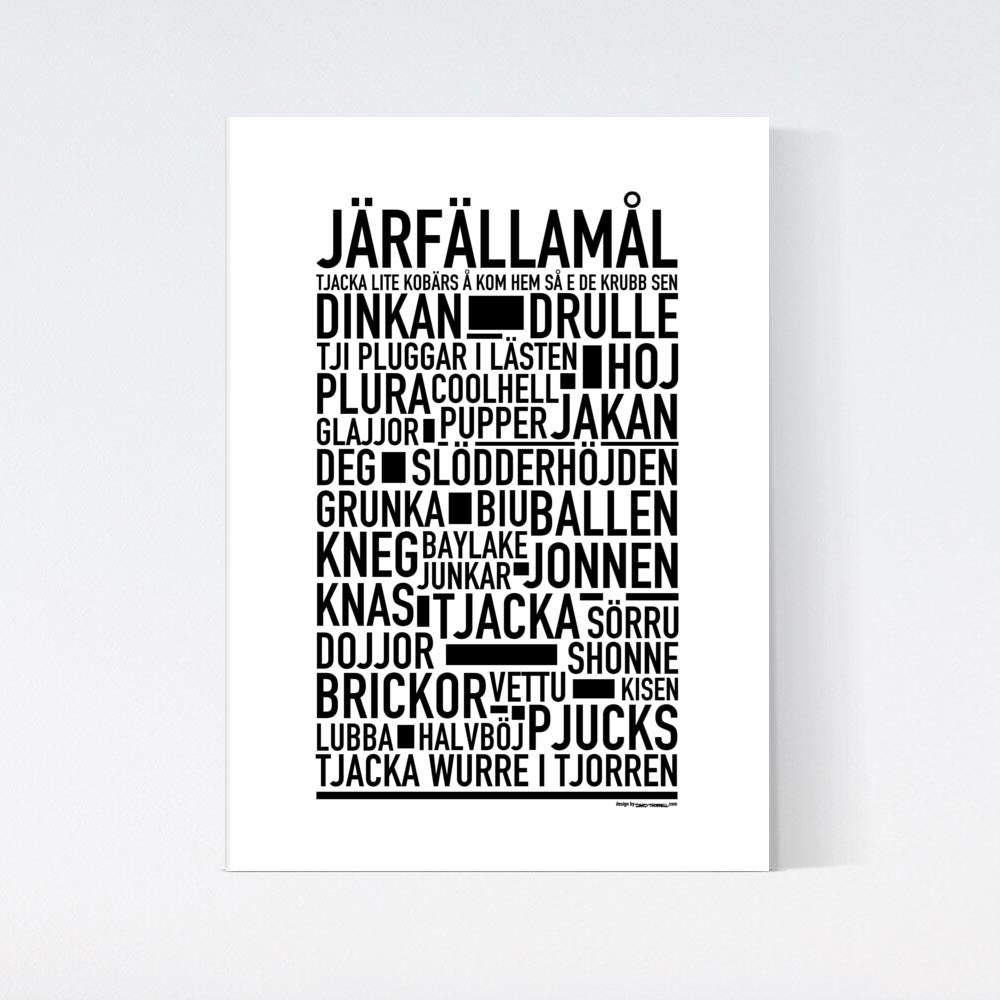 Järfällamål Dialekt Text Poster