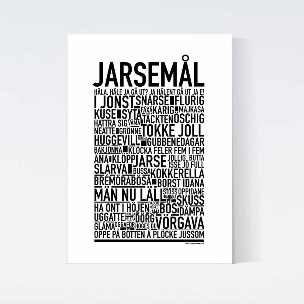 Jarsemål Dialekt Text Poster