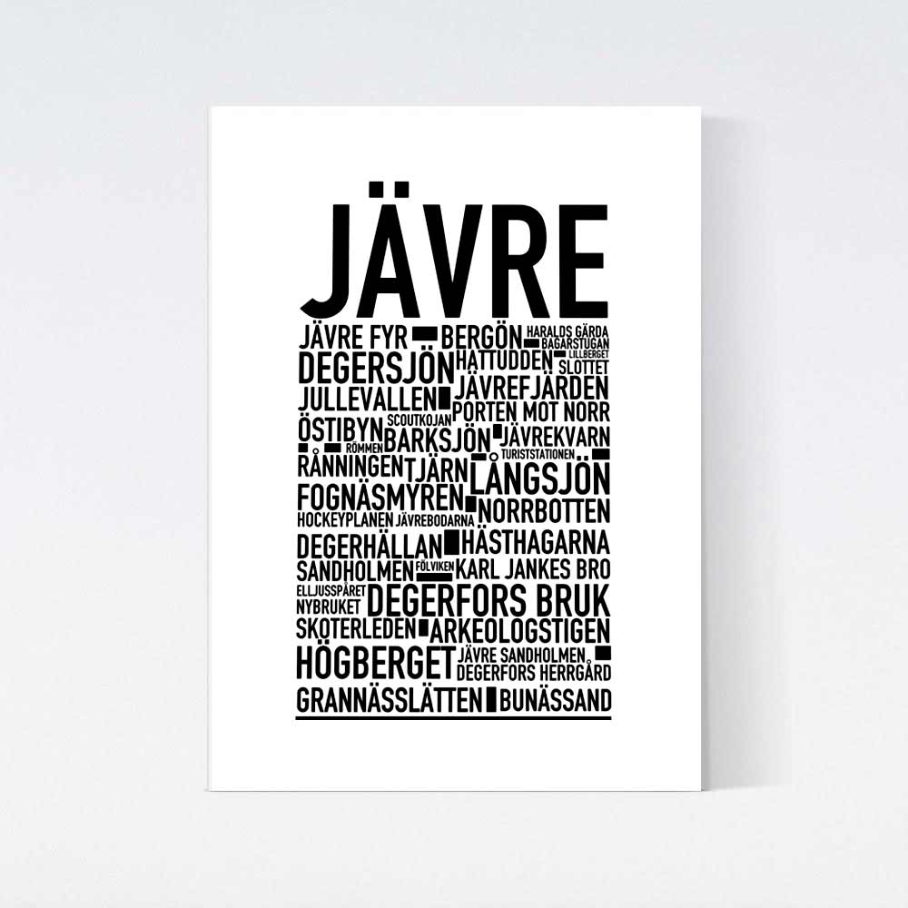 Jävre Text Poster