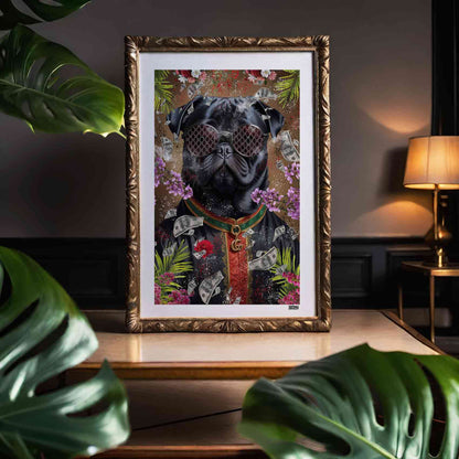 Bossy Pug No 2 Poster