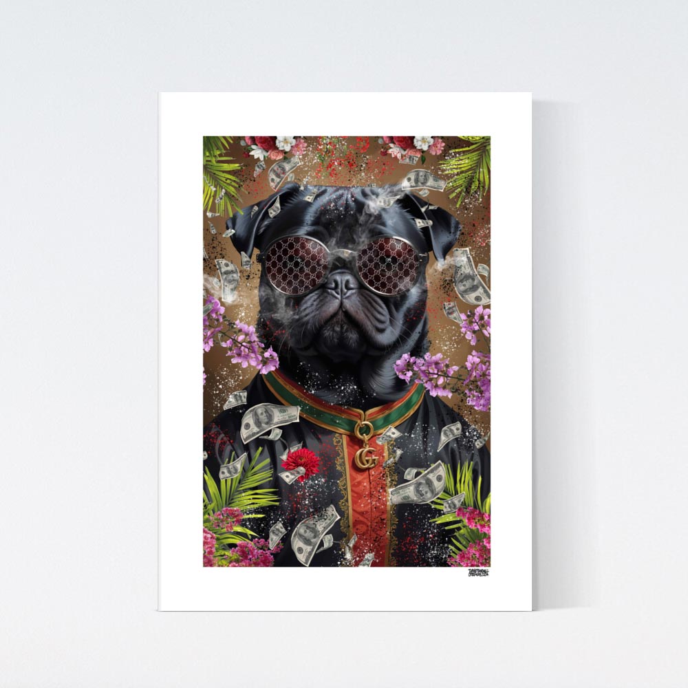 Bossy Pug No 2 Poster