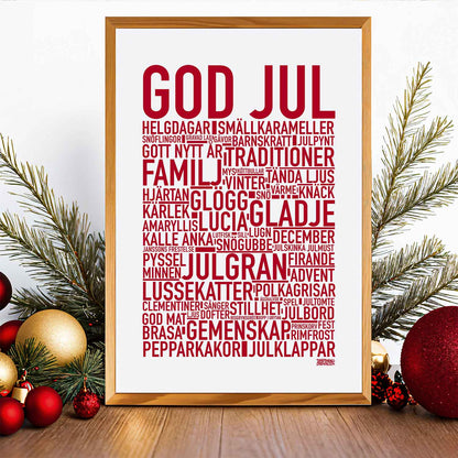 God Jul Text Poster