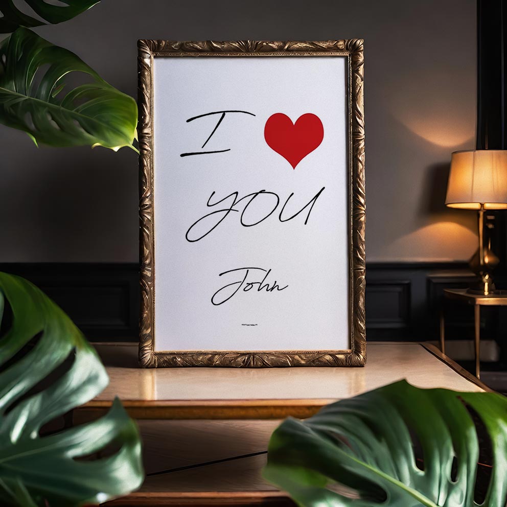 Valfri Text I Love You Poster