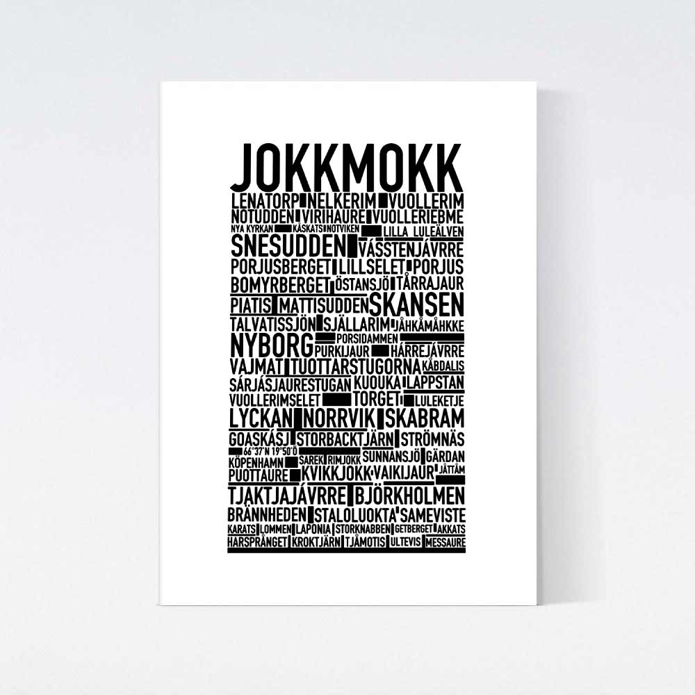 Jokkmokk Text Poster