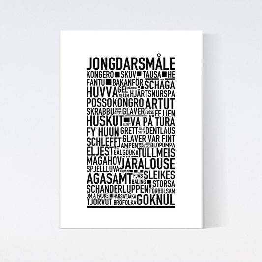 Jongdarsmåle Dialekt Text Poster