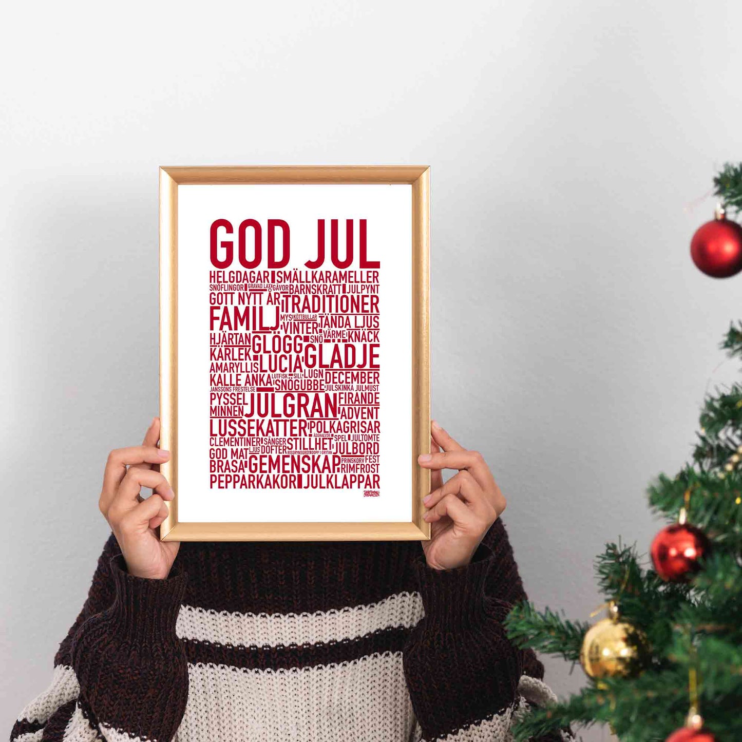 God Jul Text Poster