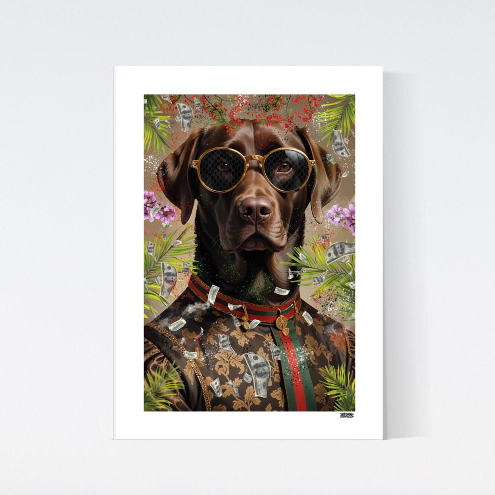 Aristocratic Dog Parade Poster