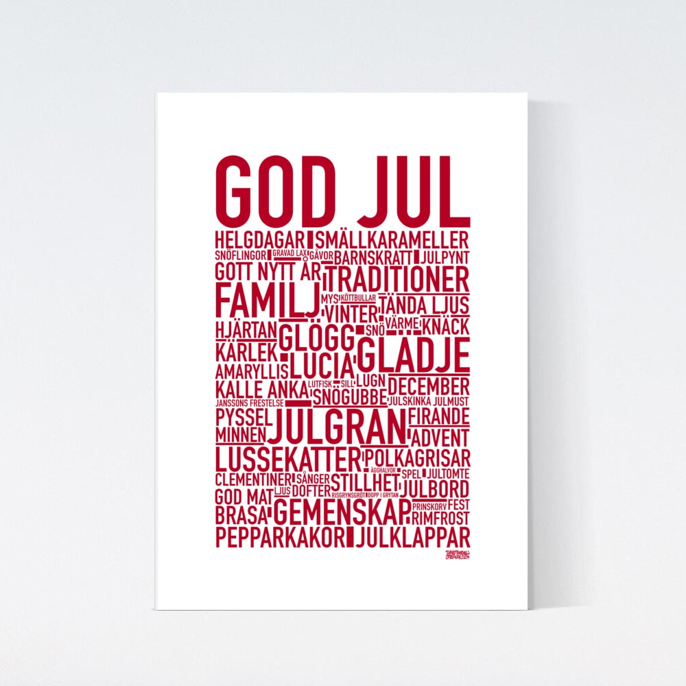 God Jul Text Poster