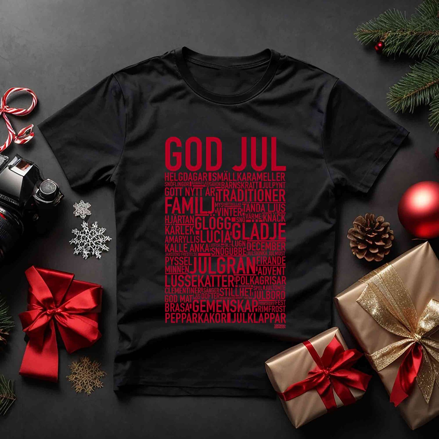 God Jul Text T-shirt