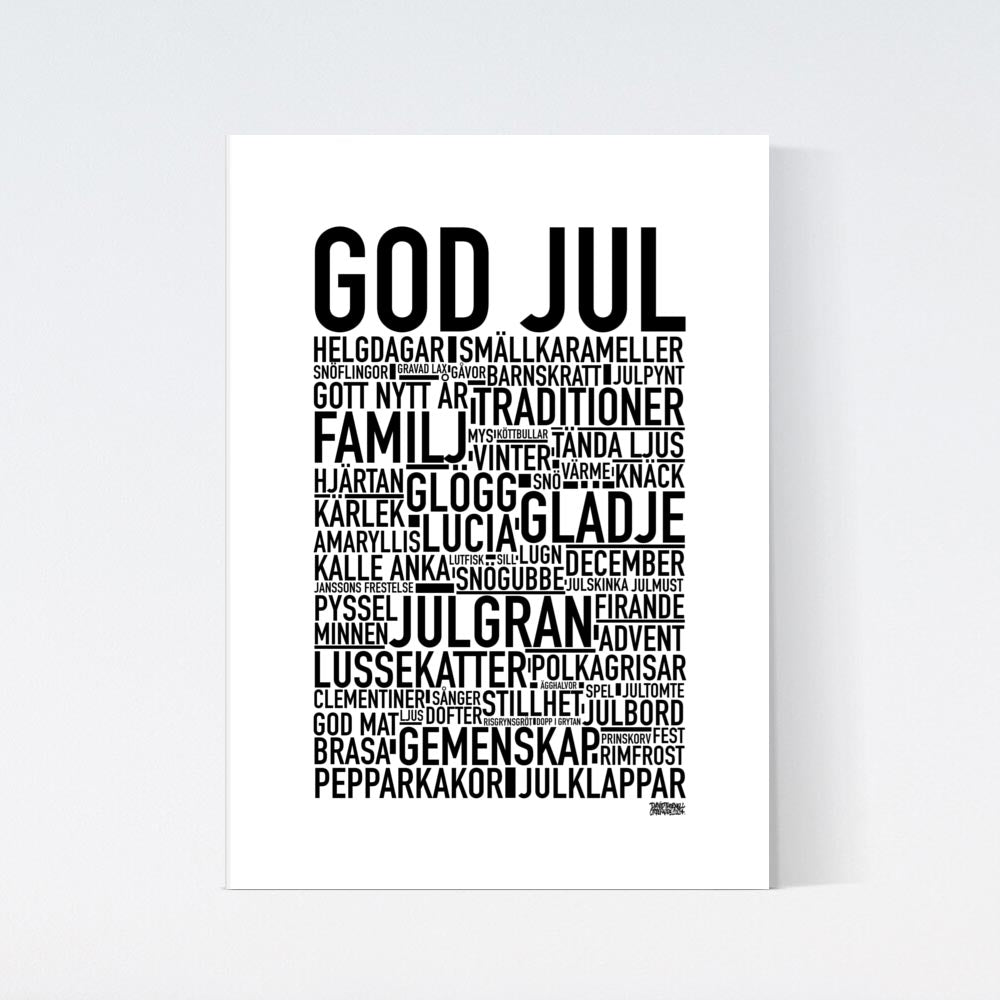 God Jul Text Poster