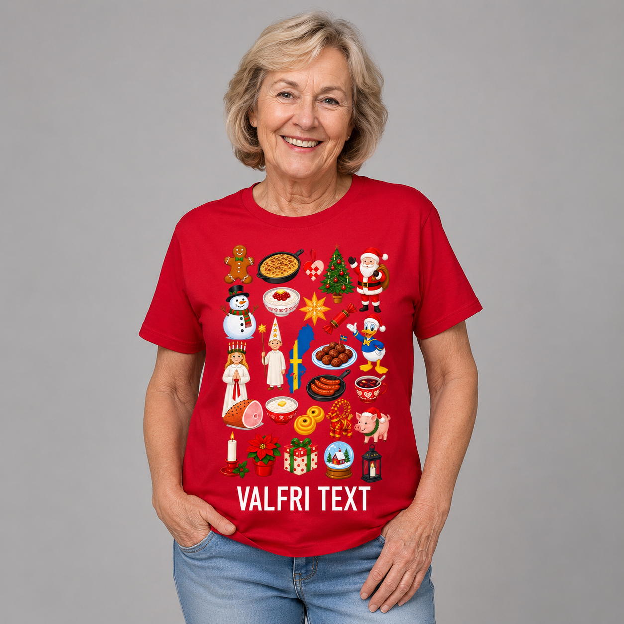 Svenska Julklassiker Valfri Text T-shirt