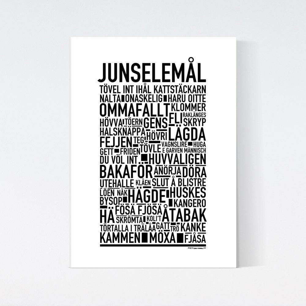 Junselemål Dialekt Text Poster